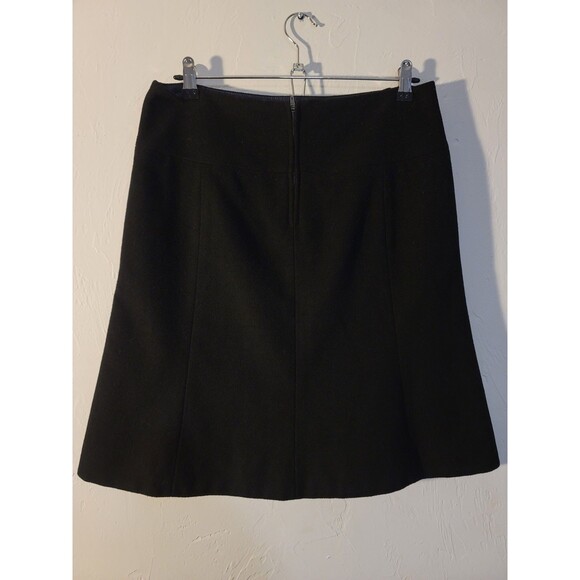 J Crew Wool Cashmere Blend Black A line Skirt Lined size 6 - Picture 3 of 5